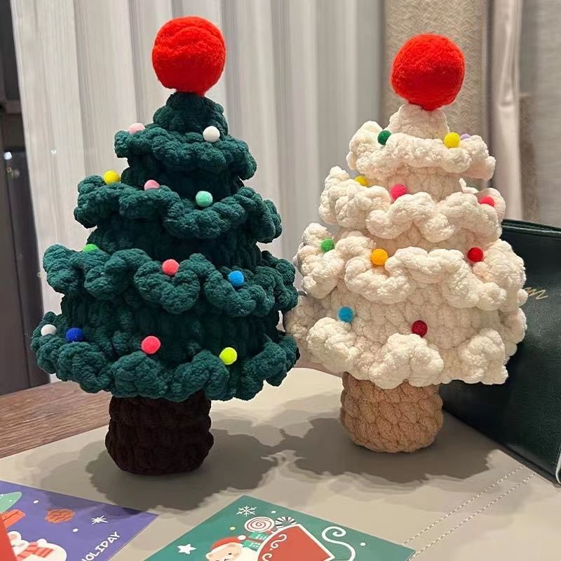 Colorful Christmas Tree Crochet Kit-Green