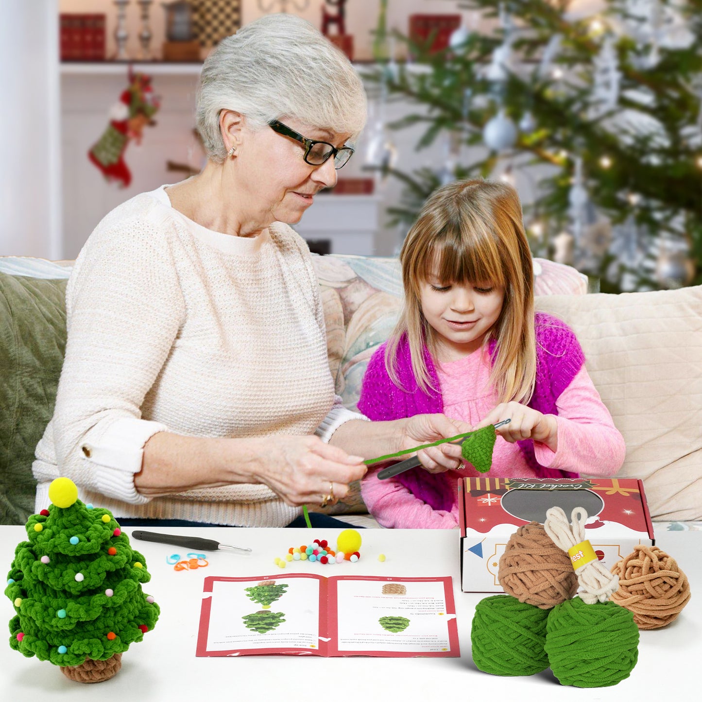 Plush Christmas Tree Crochet Kit