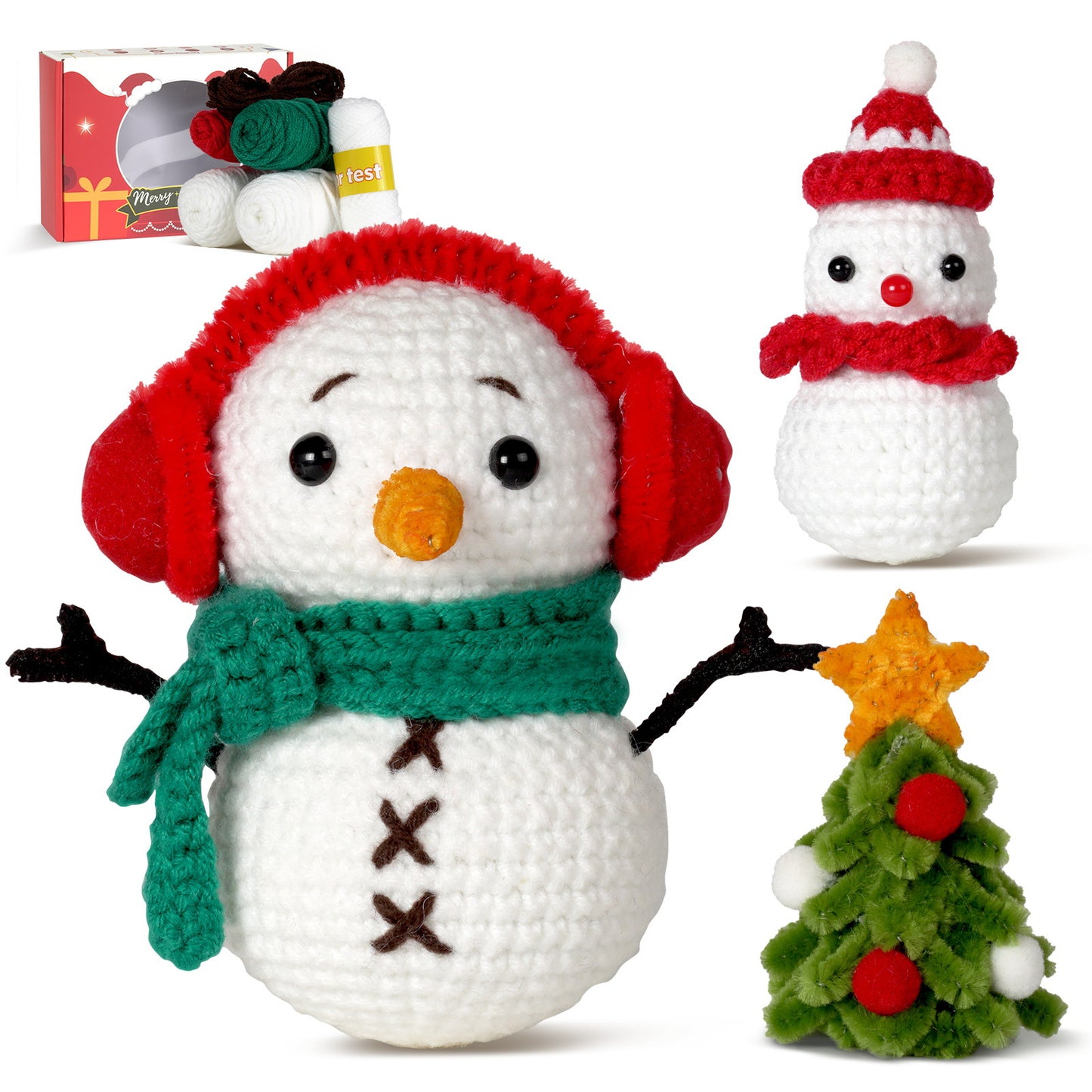 Christmas Snowman Doll Crochet Kit