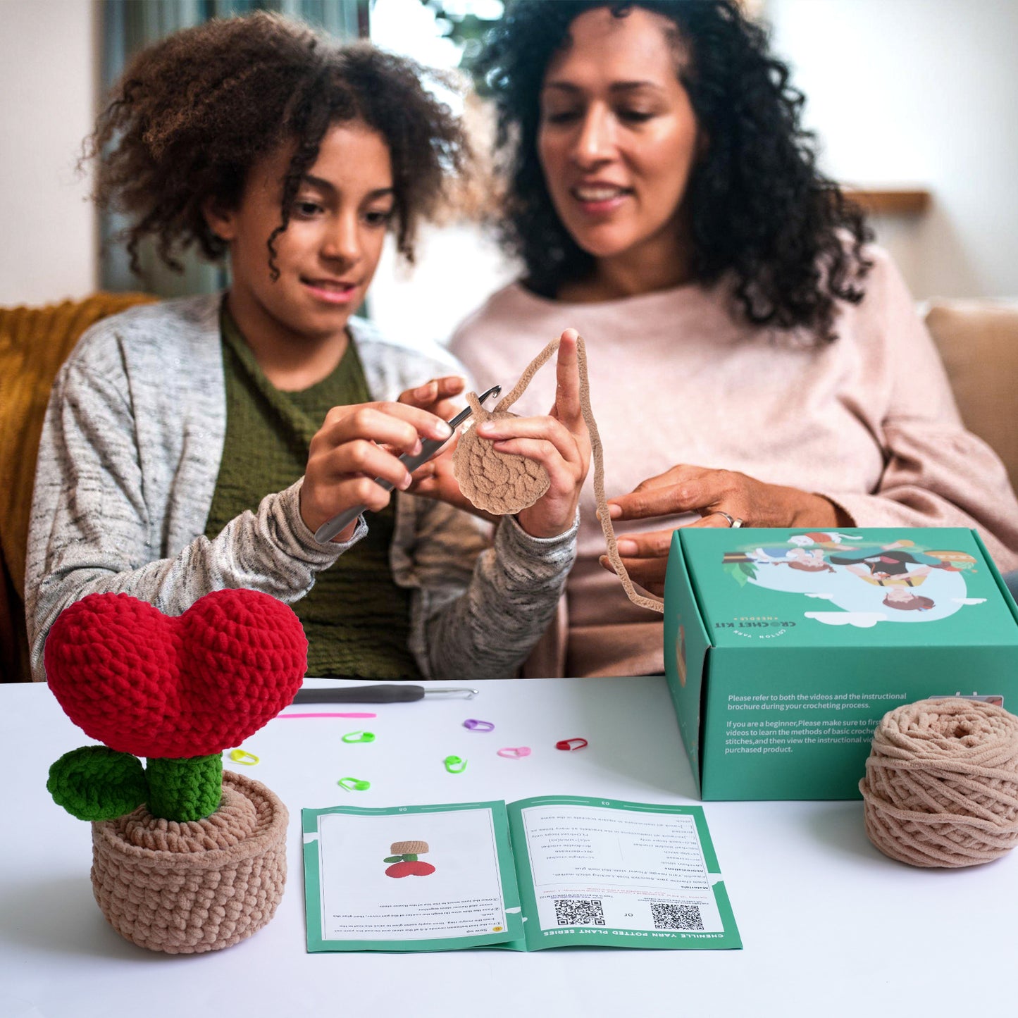 Love Tree Potted Ornament Crochet Kit