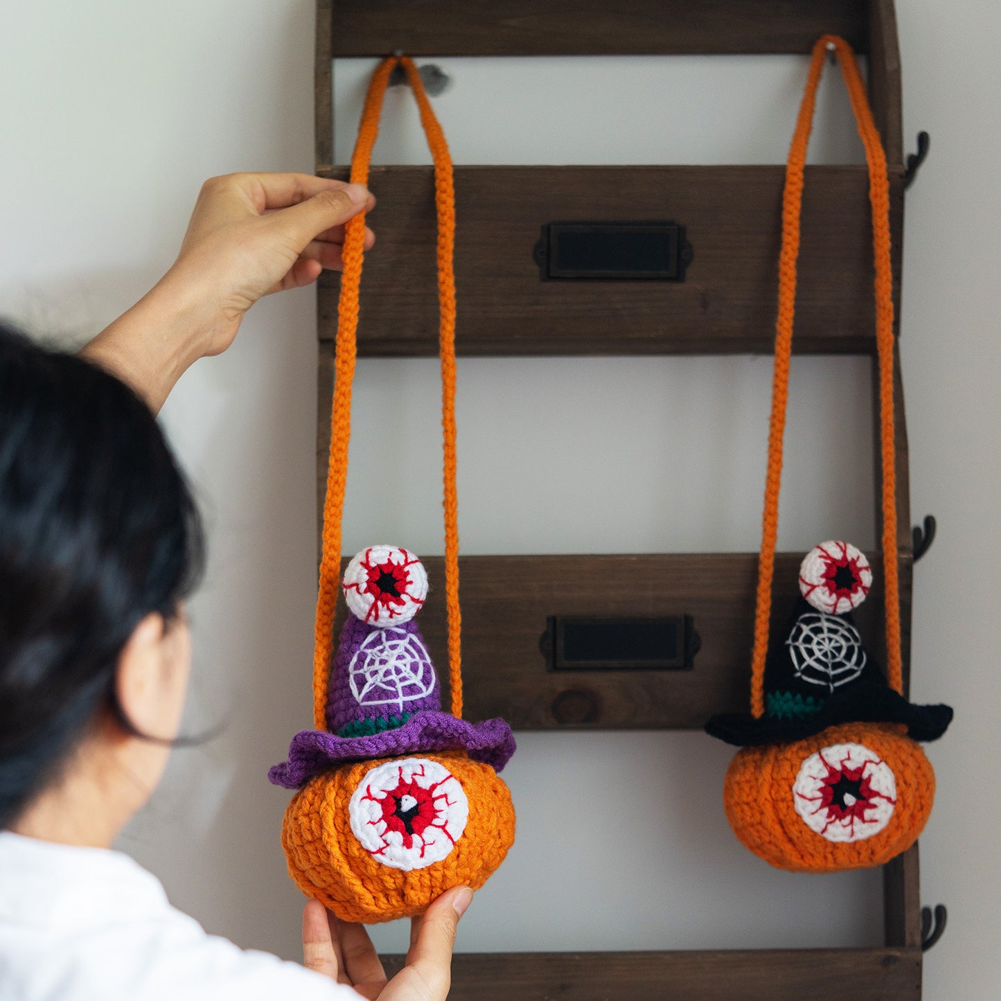 Halloween Pumpkin Backpack Crochet Crafts + Crochet Kit