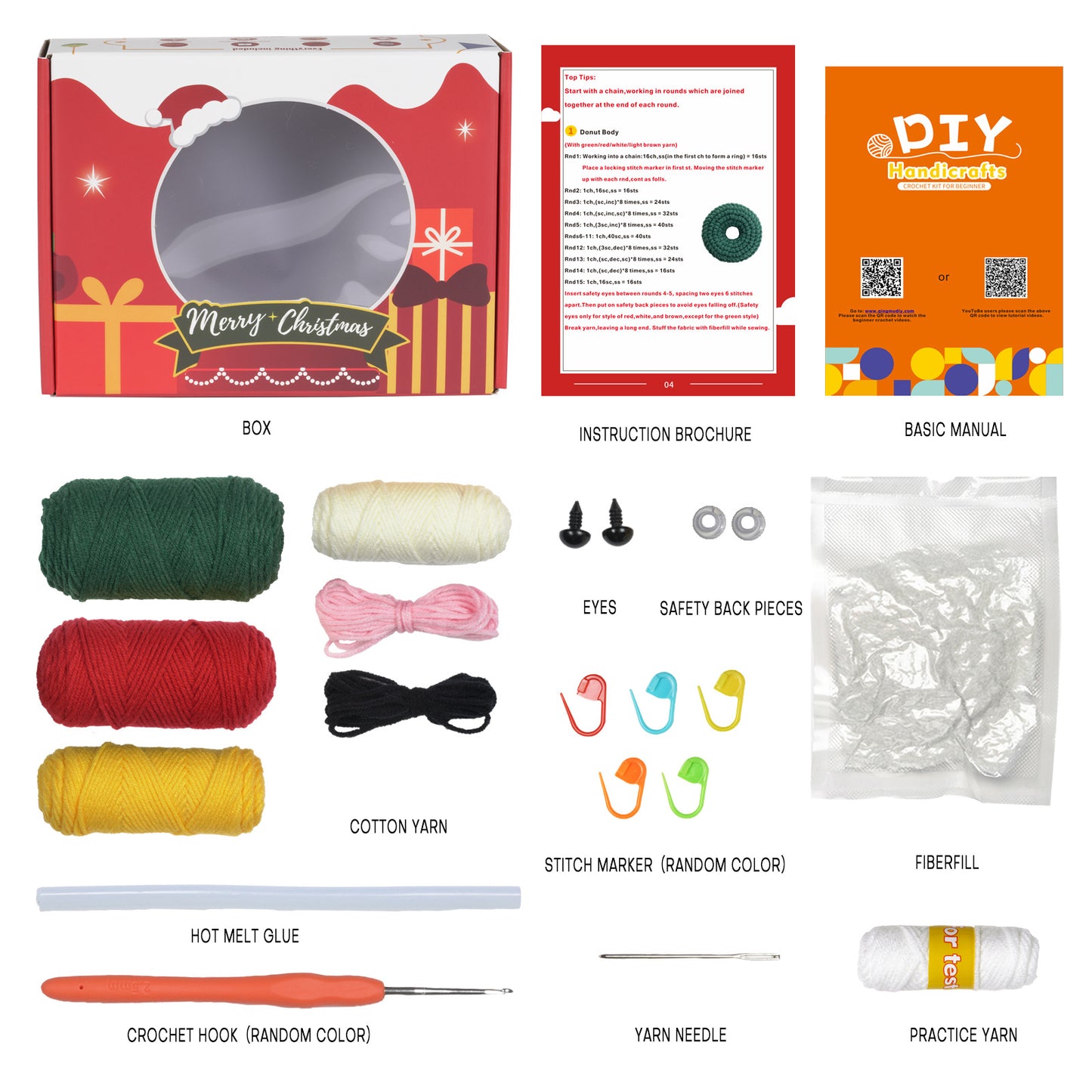 Christmas Puppy Gift Box Crochet Kit