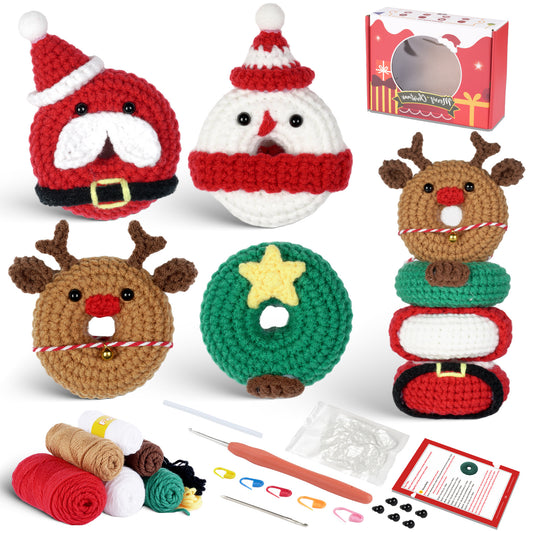 Christmas Donut Decoration Crochet Kit