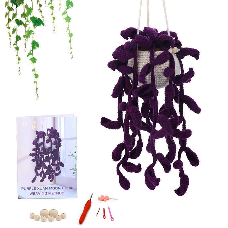 Dark Wisteria Hanging Basket Crochet Kit