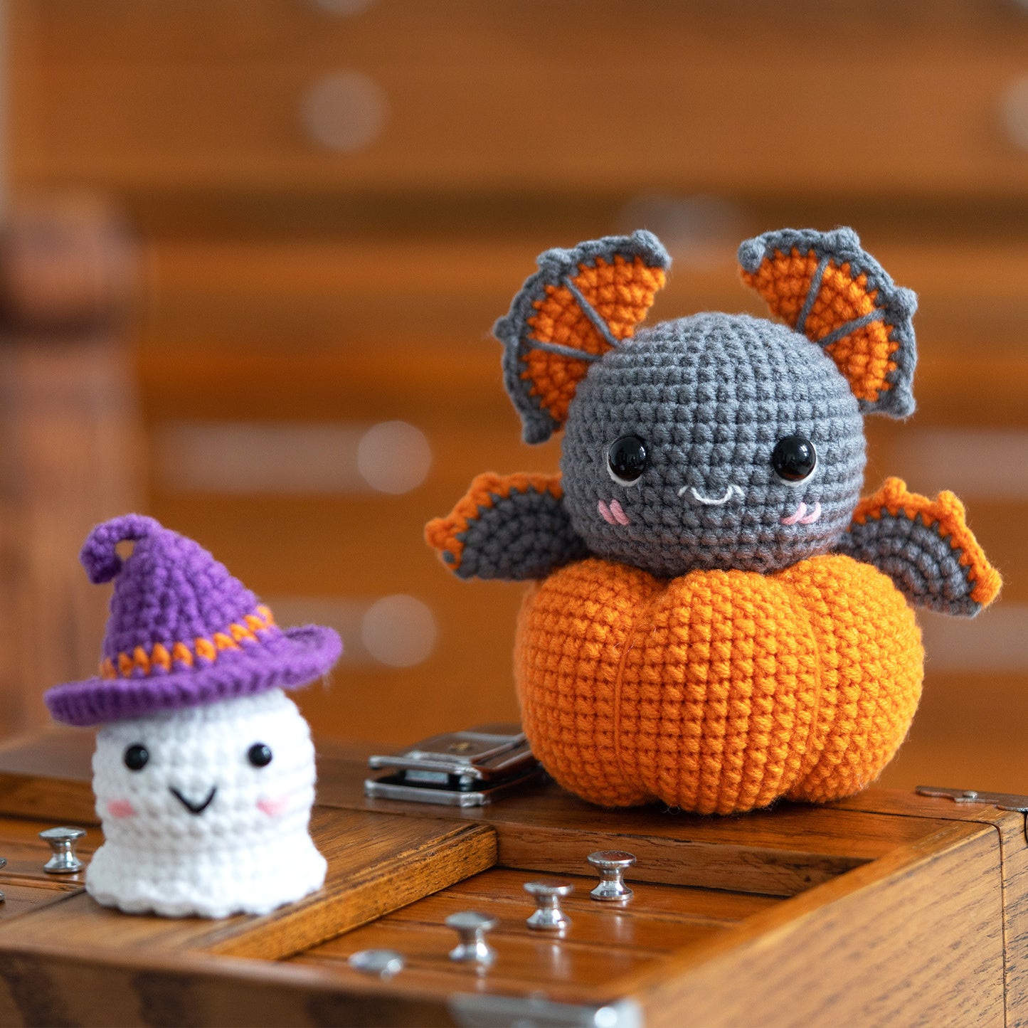 Halloween Bat Pumpkin Crochet Crafts + Crochet Kit