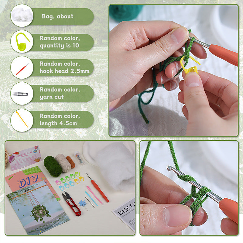 Beanie Plant Hanging Basket Crochet Kit