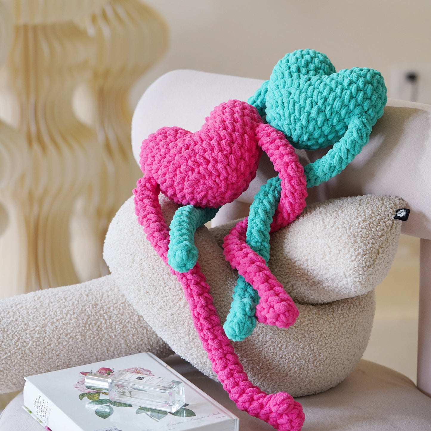 Heart Hug Doll Crochet Kit-Pink + Green