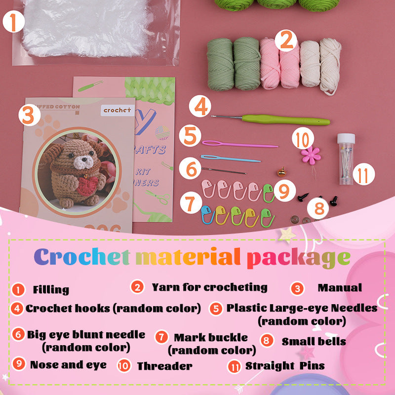 Green Puppy Bourbon Crochet Kit