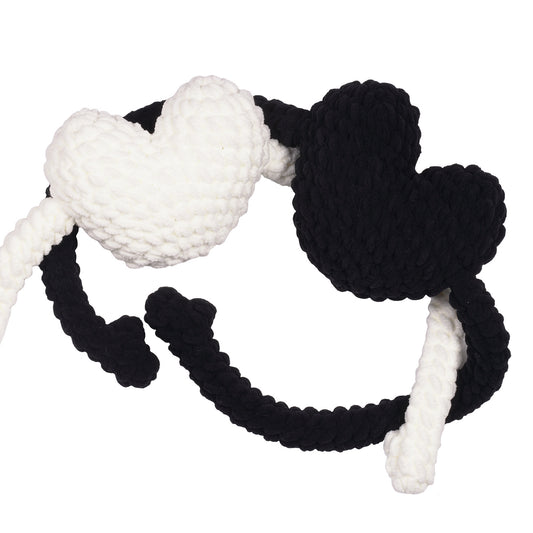 Heart Hug Doll Crochet Kit-Black+ White