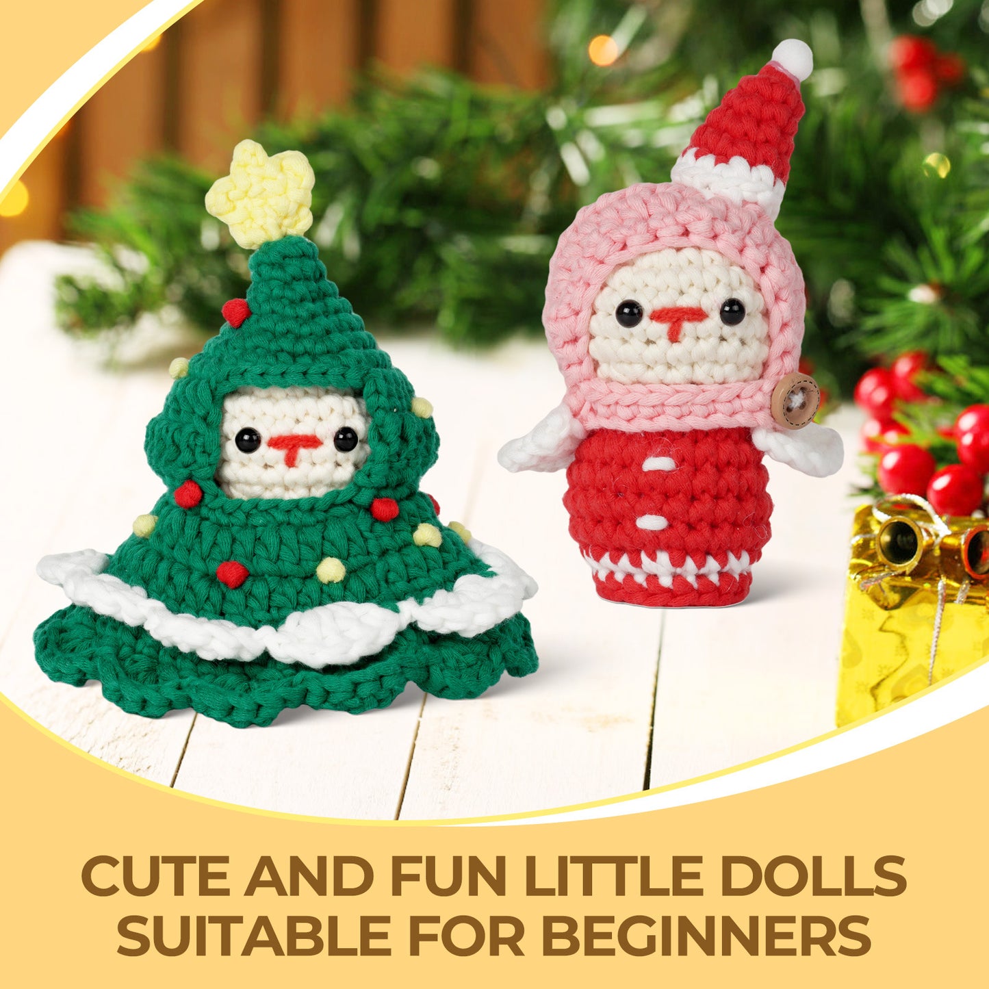 Christmas Dress Up Doll Crochet Kit