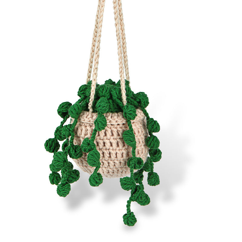 Green Bean Plant Hanging Basket Crochet Kit