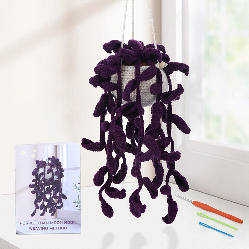 Dark Wisteria Hanging Basket Crochet Kit