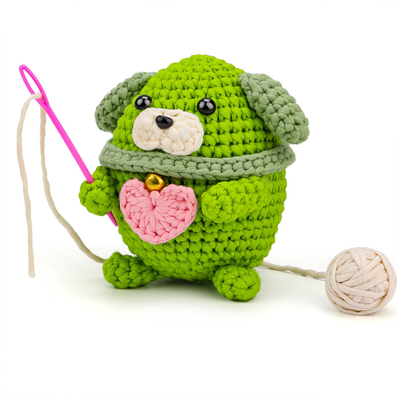 Green Puppy Bourbon Crochet Kit