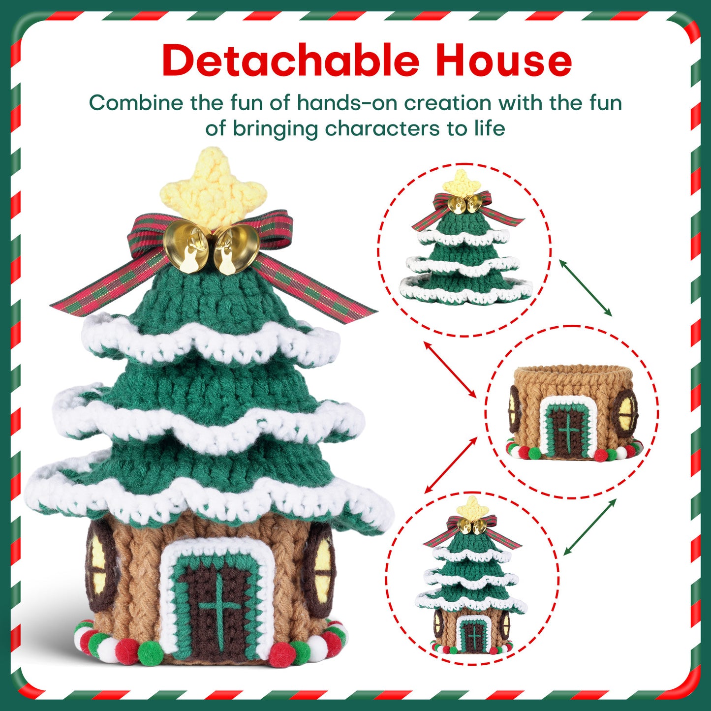 Christmas Tree Storage Box Crochet Crafts + Crochet Kit