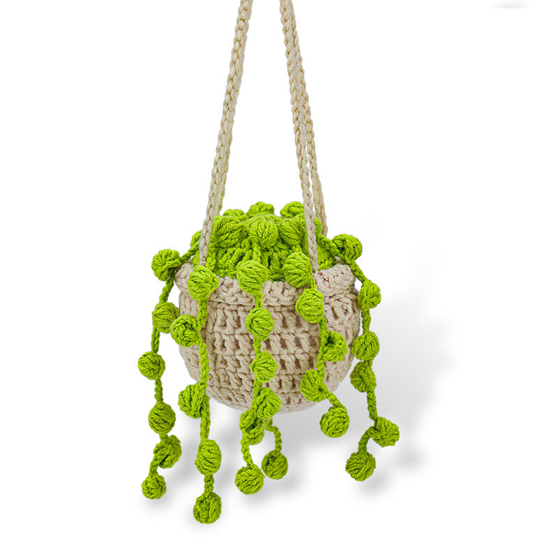 Bud Mung Bean Hanging Basket Plant Potted Crochet Kit