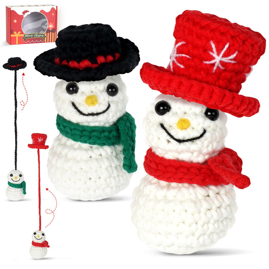 Christmas Snowman Bookmark Doll Crochet Kit