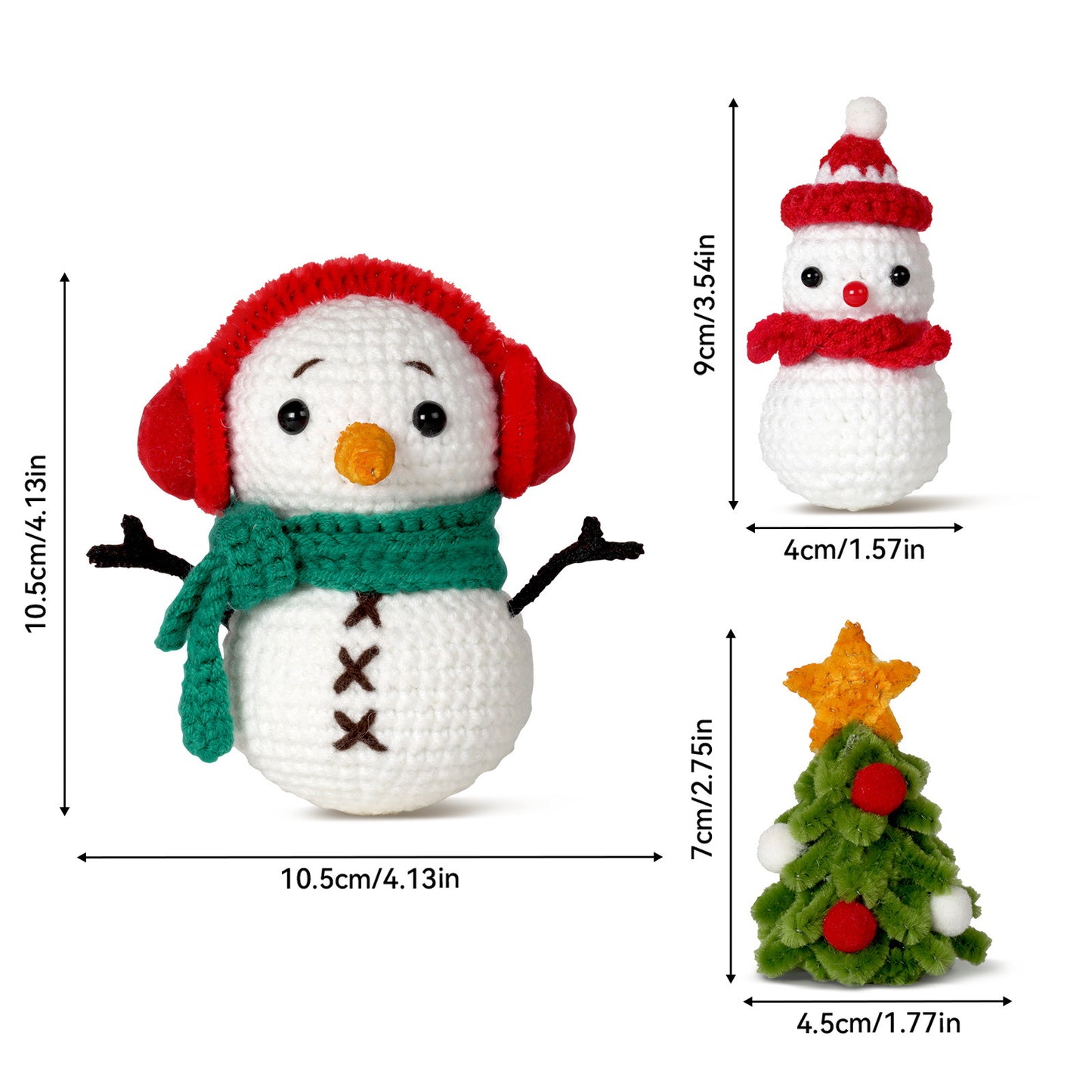 Christmas Snowman Doll Crochet Kit