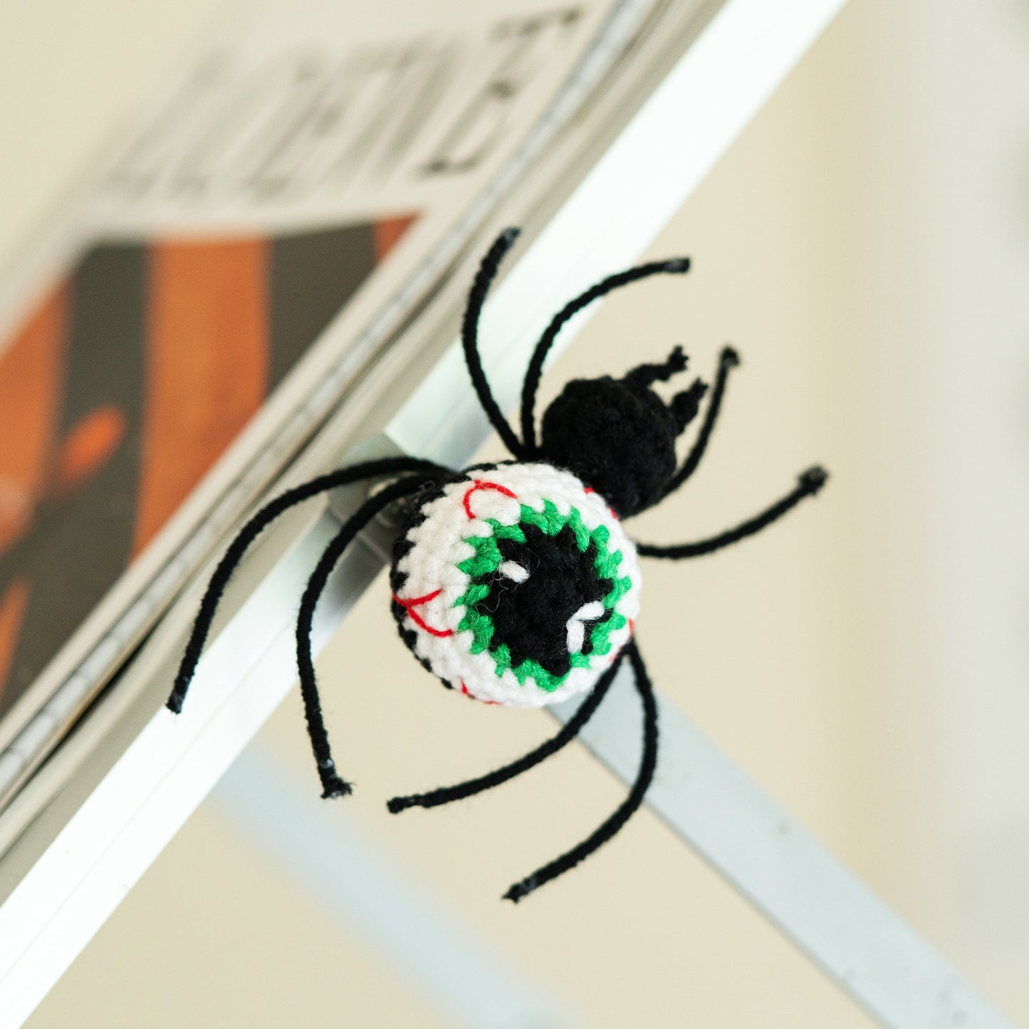 Halloween Eyeball Spider Crochet Crafts+ Material Kit