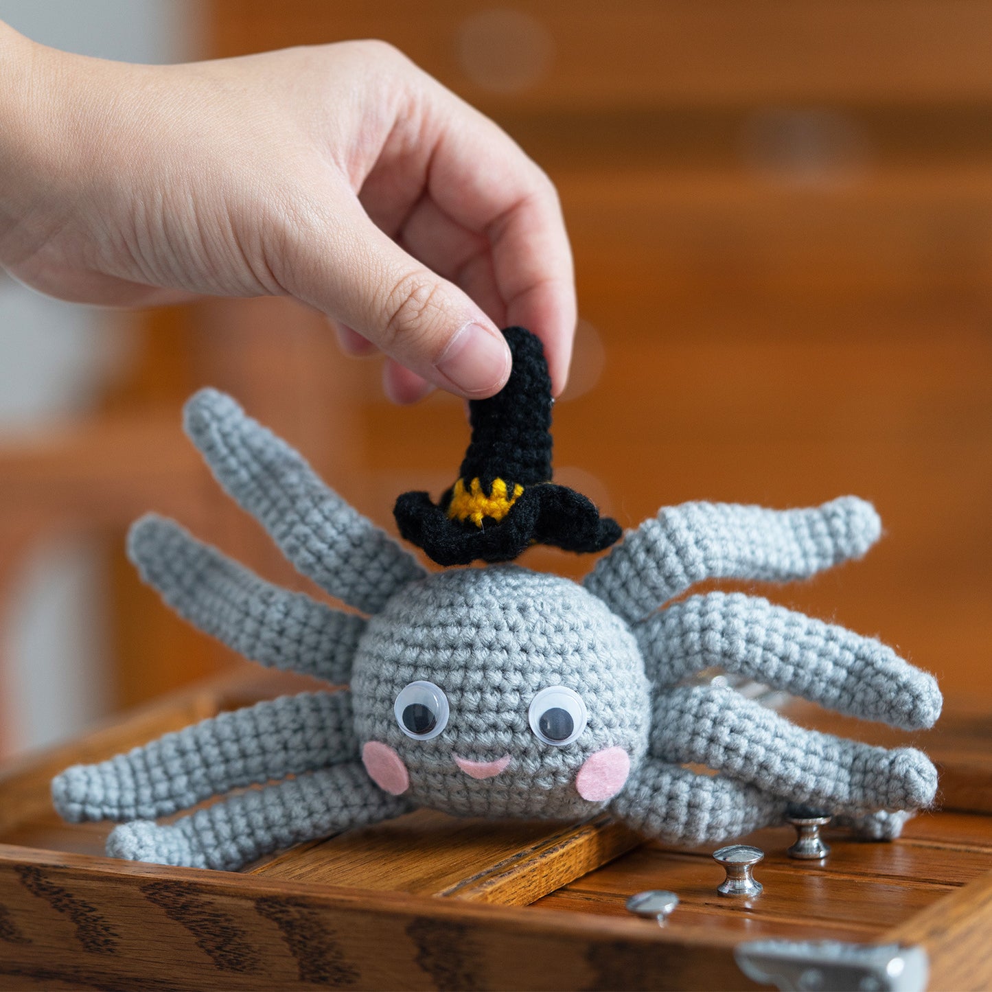 Halloween Cat & Spider & Bat Crochet Crafts + Crochet Material Kit