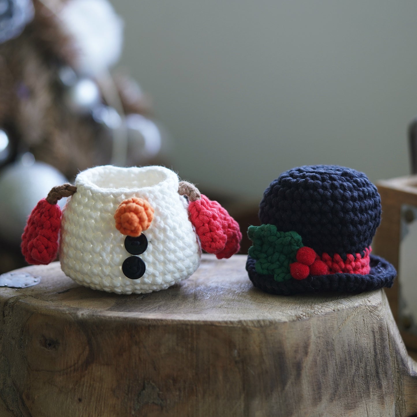 Christmas Snowman Storage Box Crochet Kit