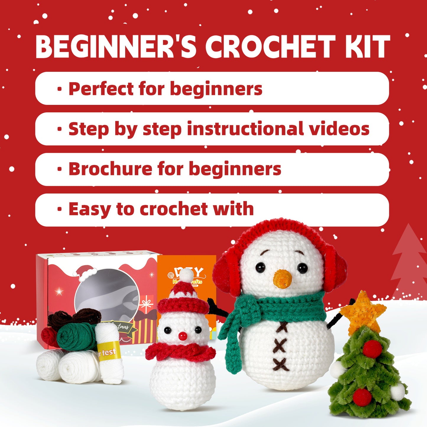 Christmas Snowman Doll Crochet Kit