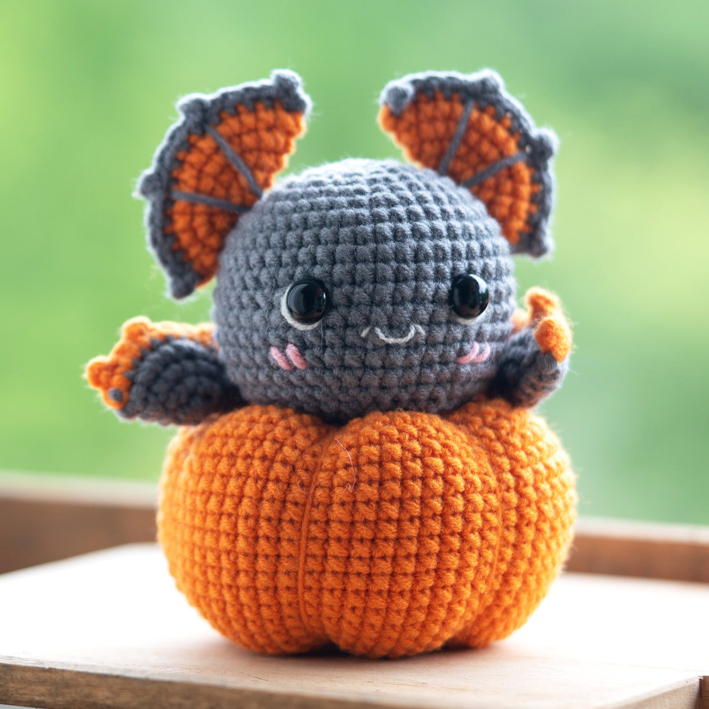 Halloween Bat Pumpkin Crochet Crafts + Crochet Kit