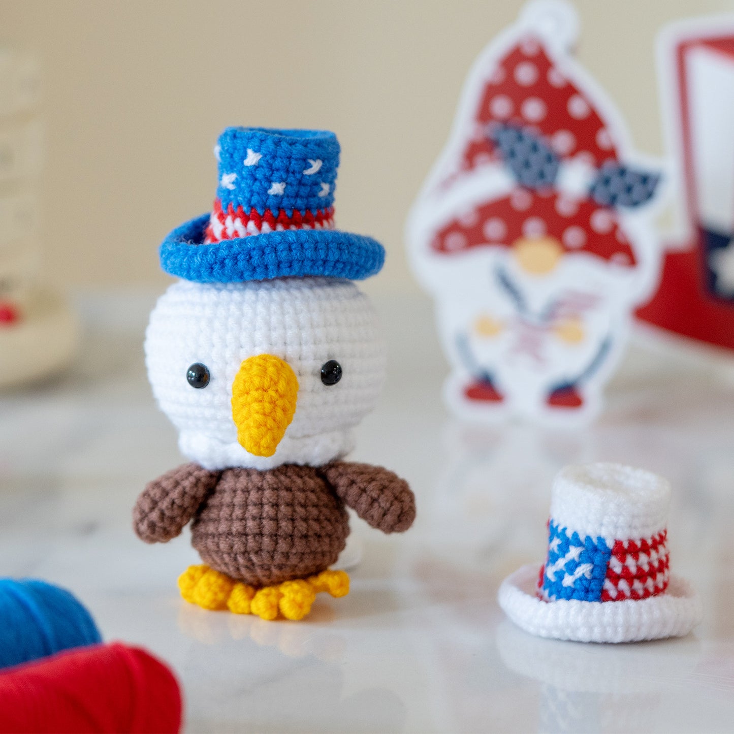 Independence Day Hat Eagle Doll Ornament Crochet Kit