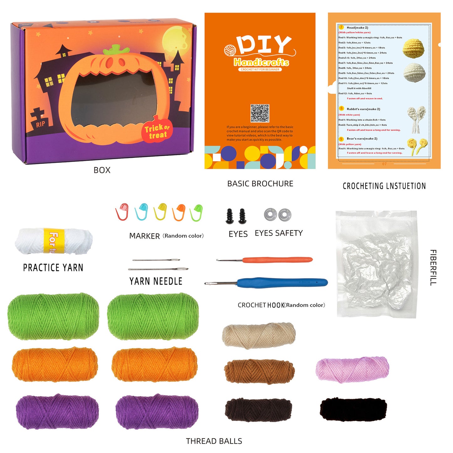 Halloween Magic House Crochet Crafts + Crochet Material Kit