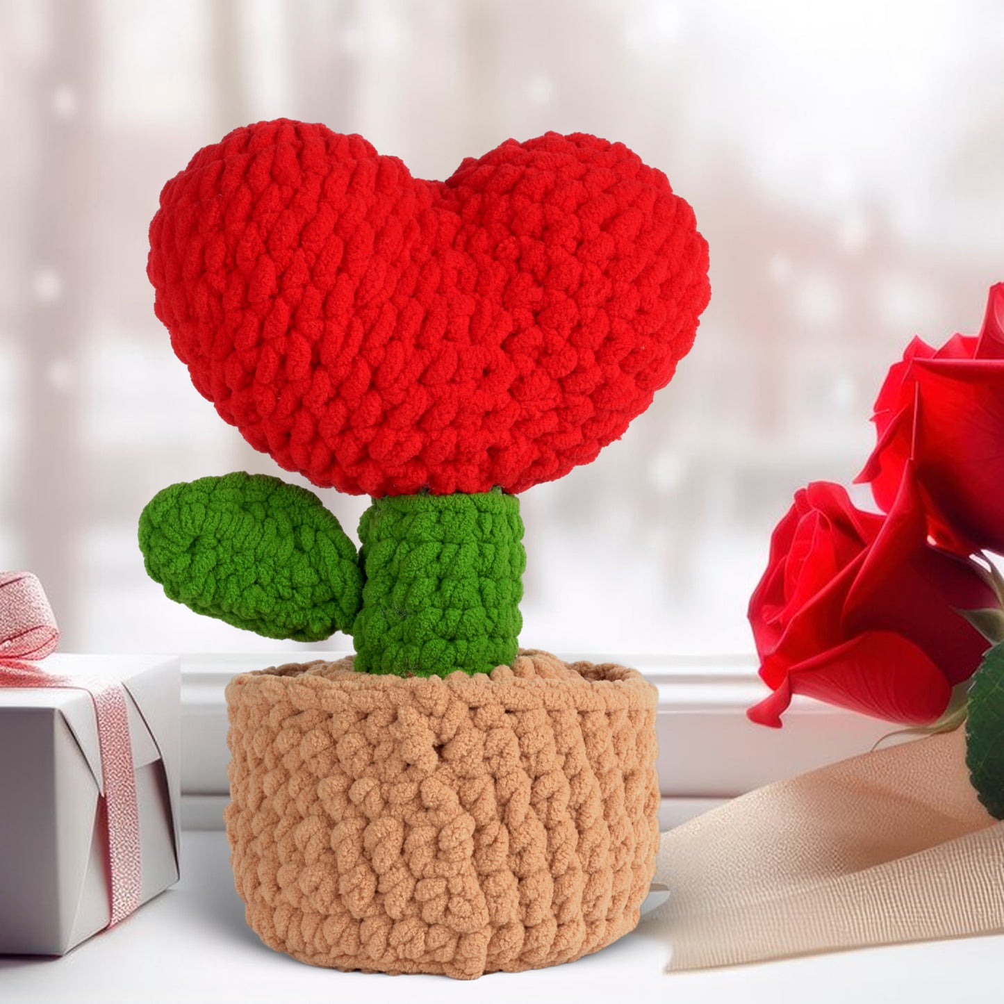 Love Tree Potted Ornament Crochet Kit