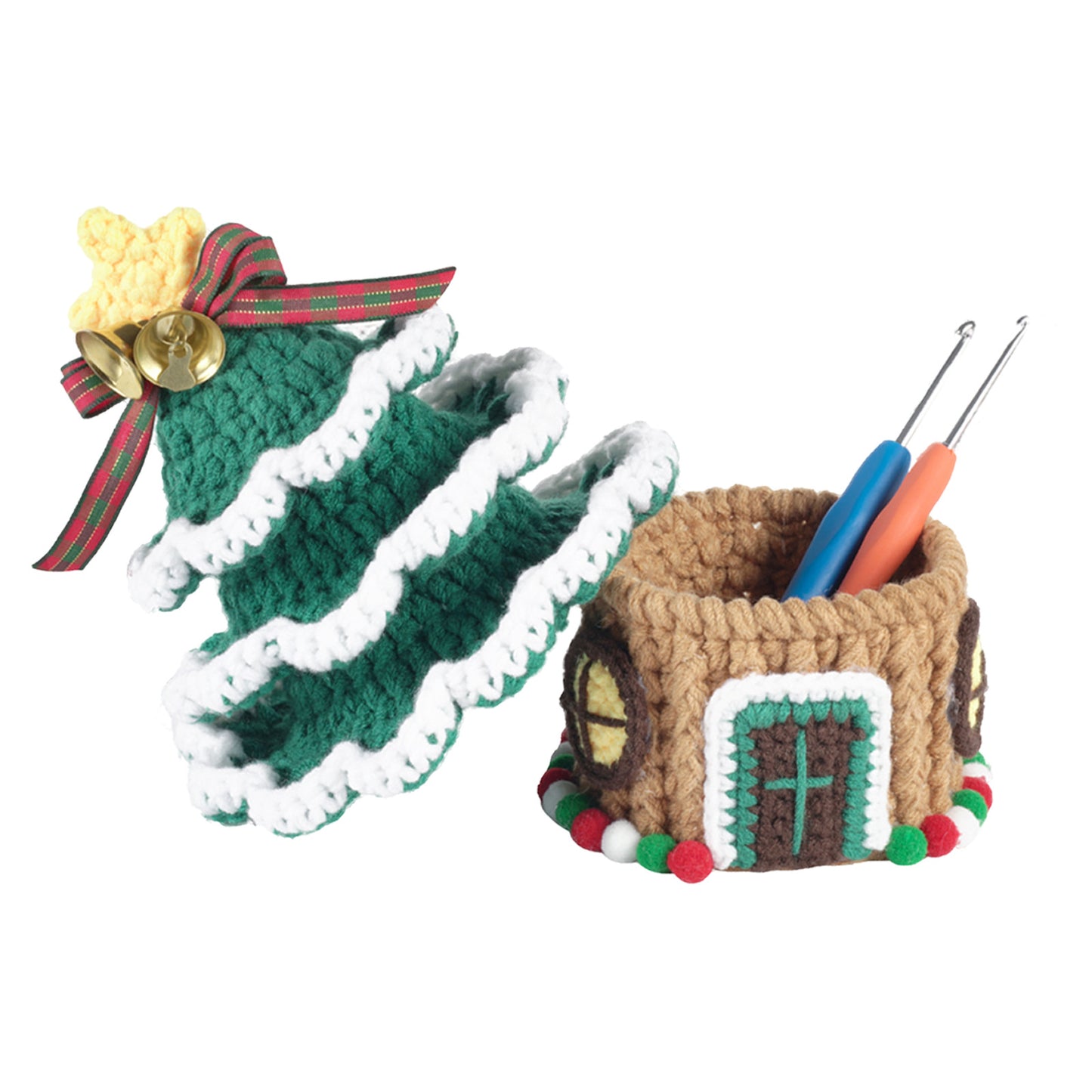 Christmas Tree Storage Box Crochet Crafts + Crochet Kit