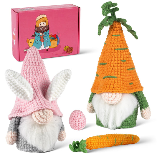 Rabbit Carrot Gnome Doll Ornament Crochet Kit