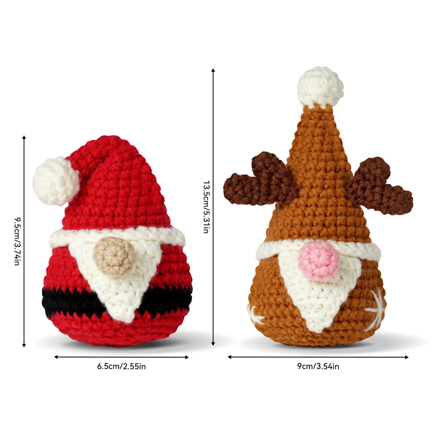 Christmas Elk Santa Gnome Doll Crochet Kit