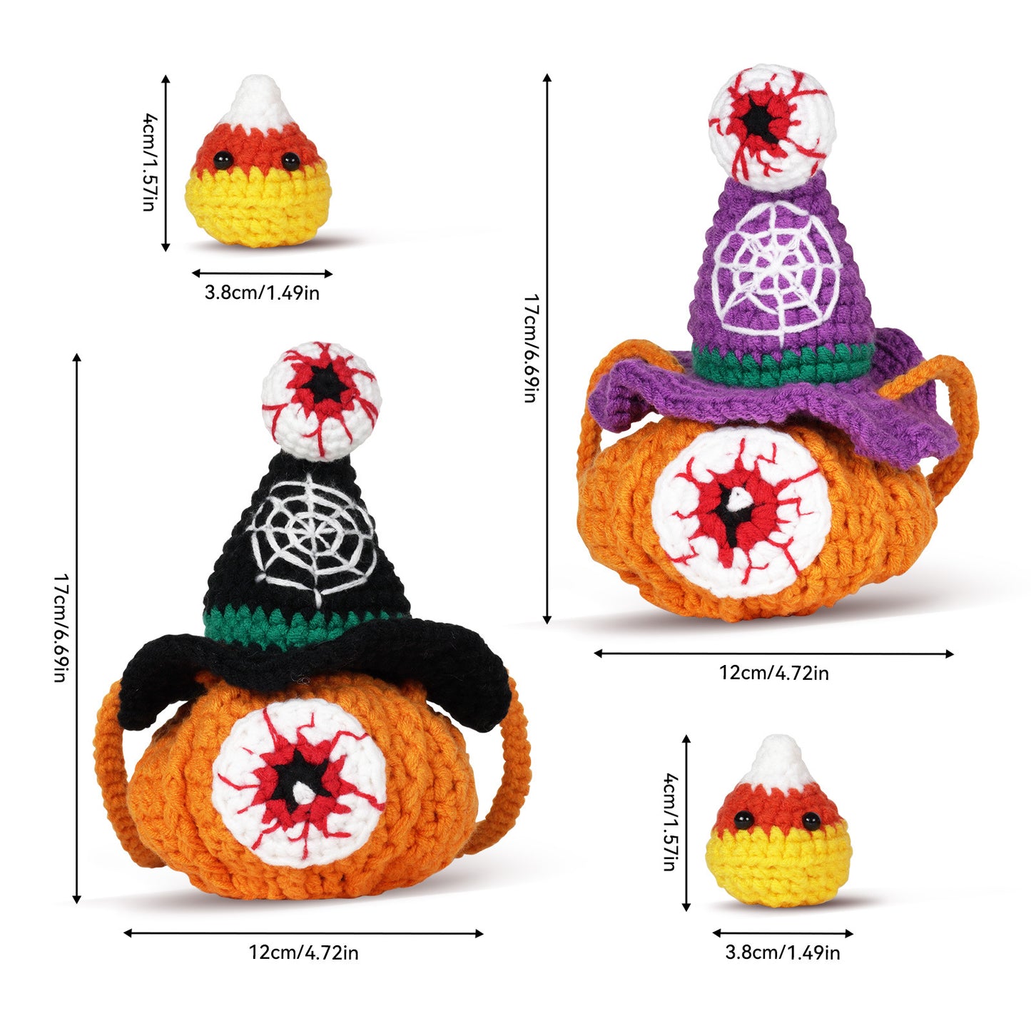 Halloween Pumpkin Backpack Crochet Crafts + Crochet Kit