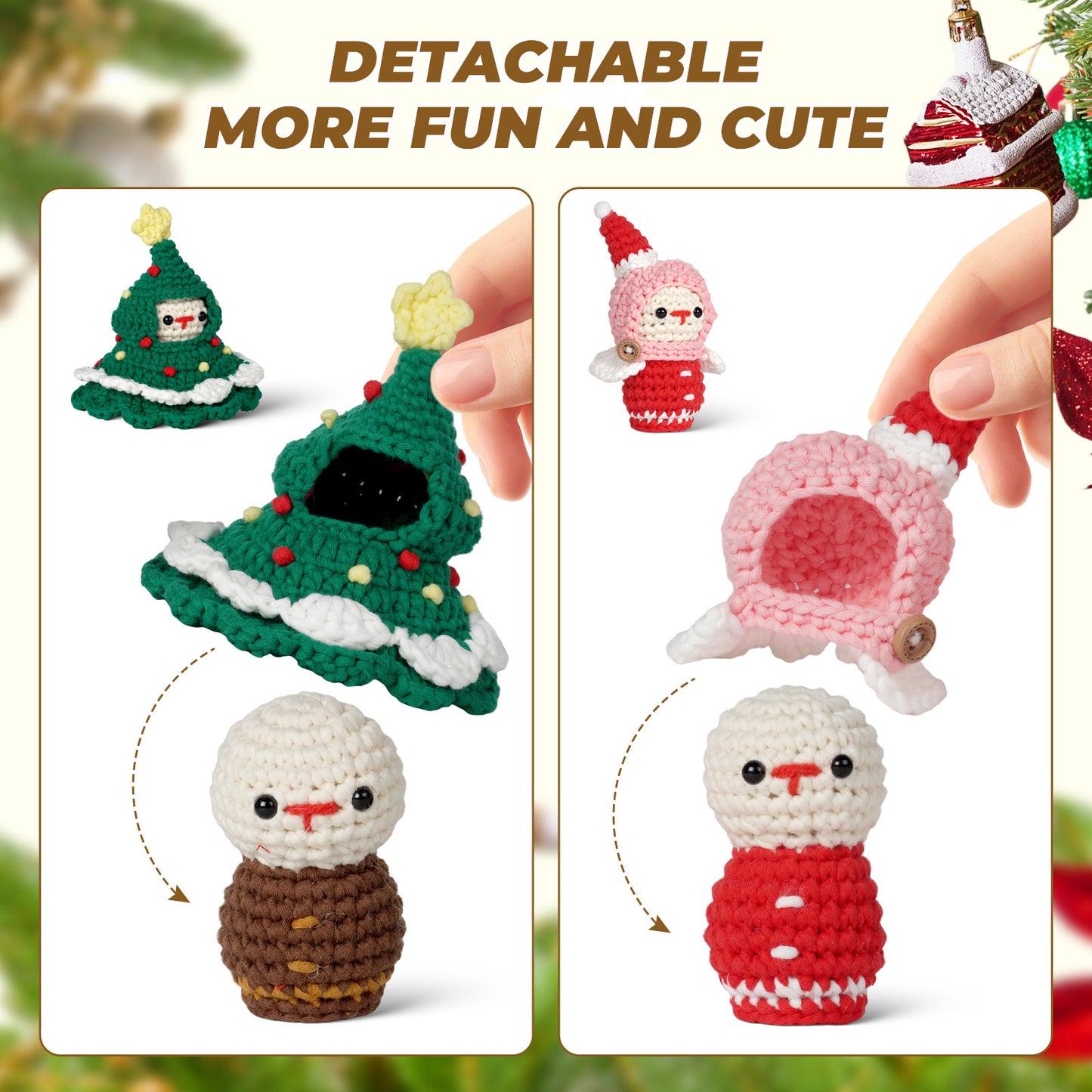 Christmas Dress Up Doll Crochet Kit