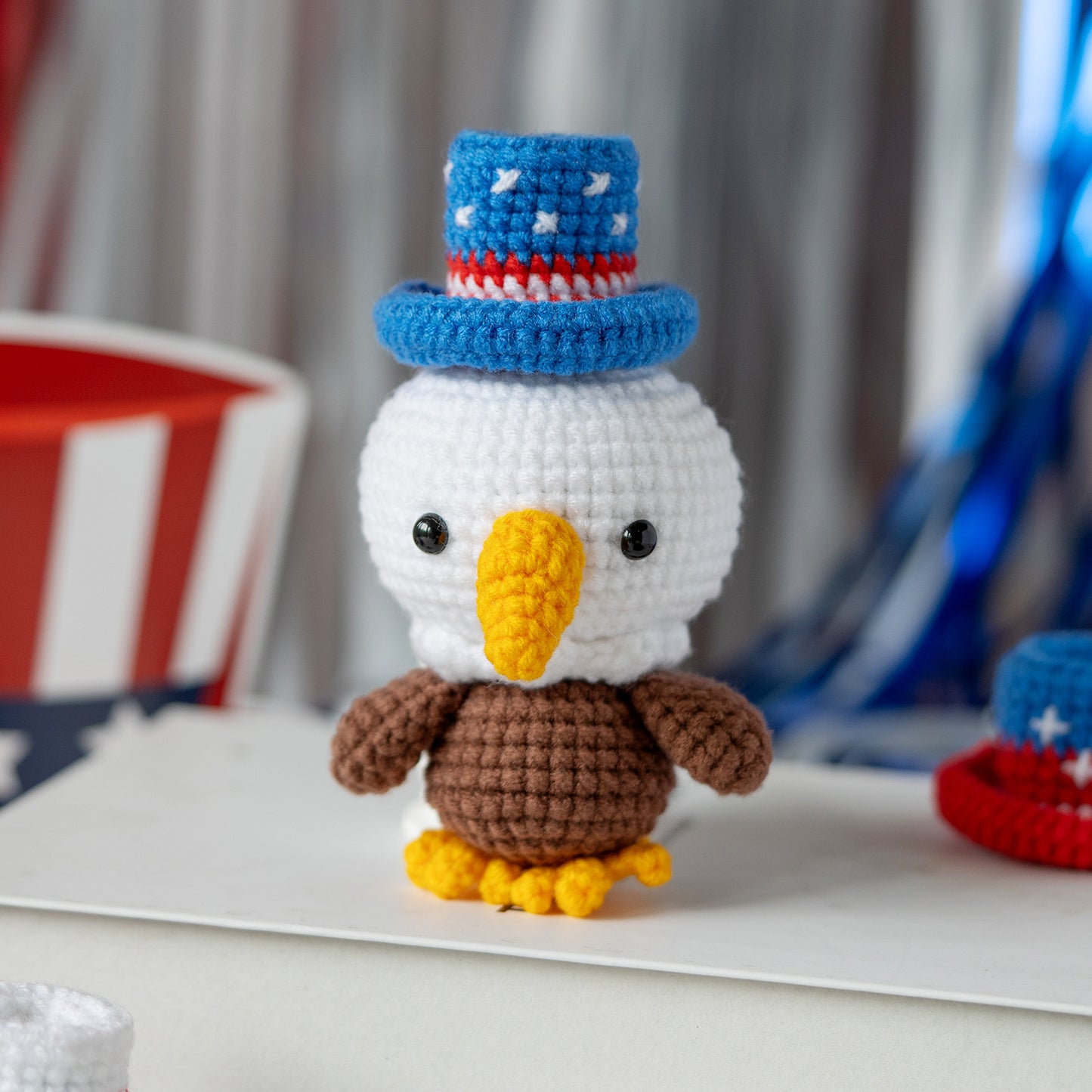 Independence Day Hat Eagle Doll Ornament Crochet Kit