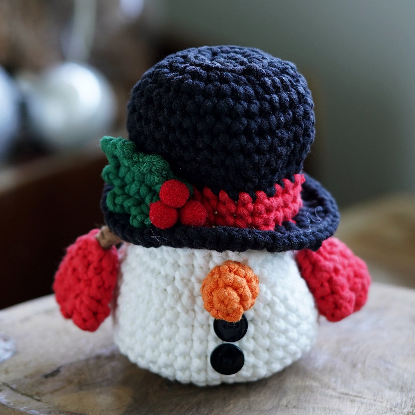 Christmas Snowman Storage Box Crochet Kit