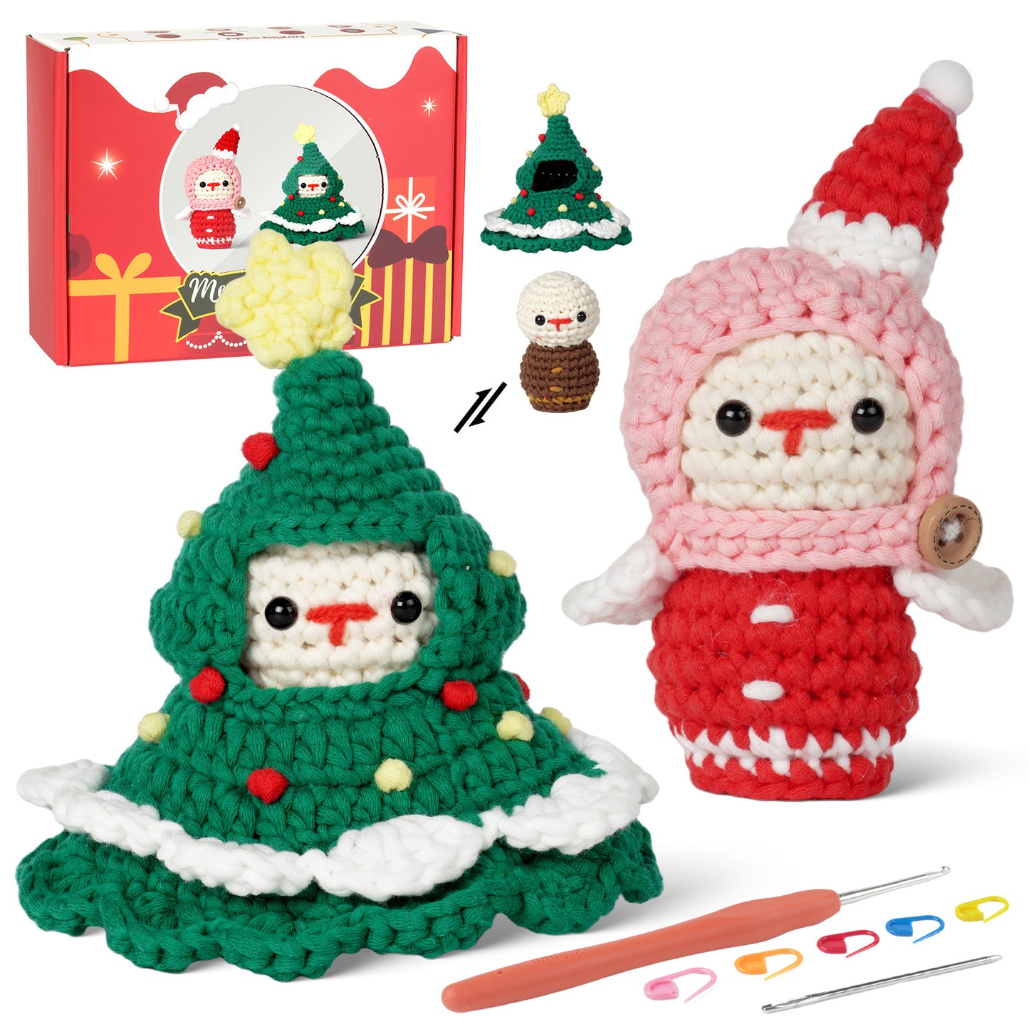 Christmas Dress Up Doll Crochet Kit