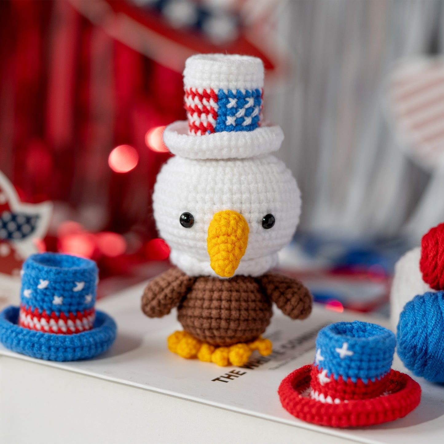 Independence Day Hat Eagle Doll Ornament Crochet Kit