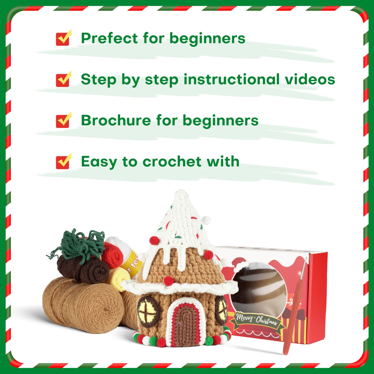 Christmas Igloo Storage Box Crochet Crafts + Crochet Kit