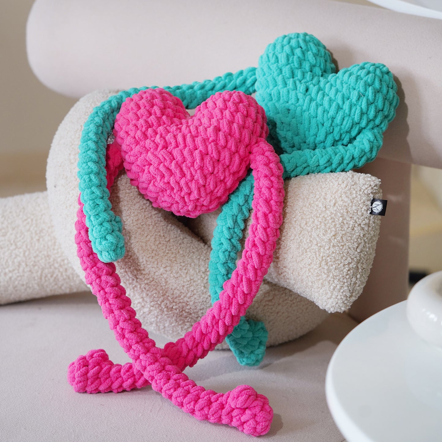 Heart Hug Doll Crochet Kit-Pink + Green