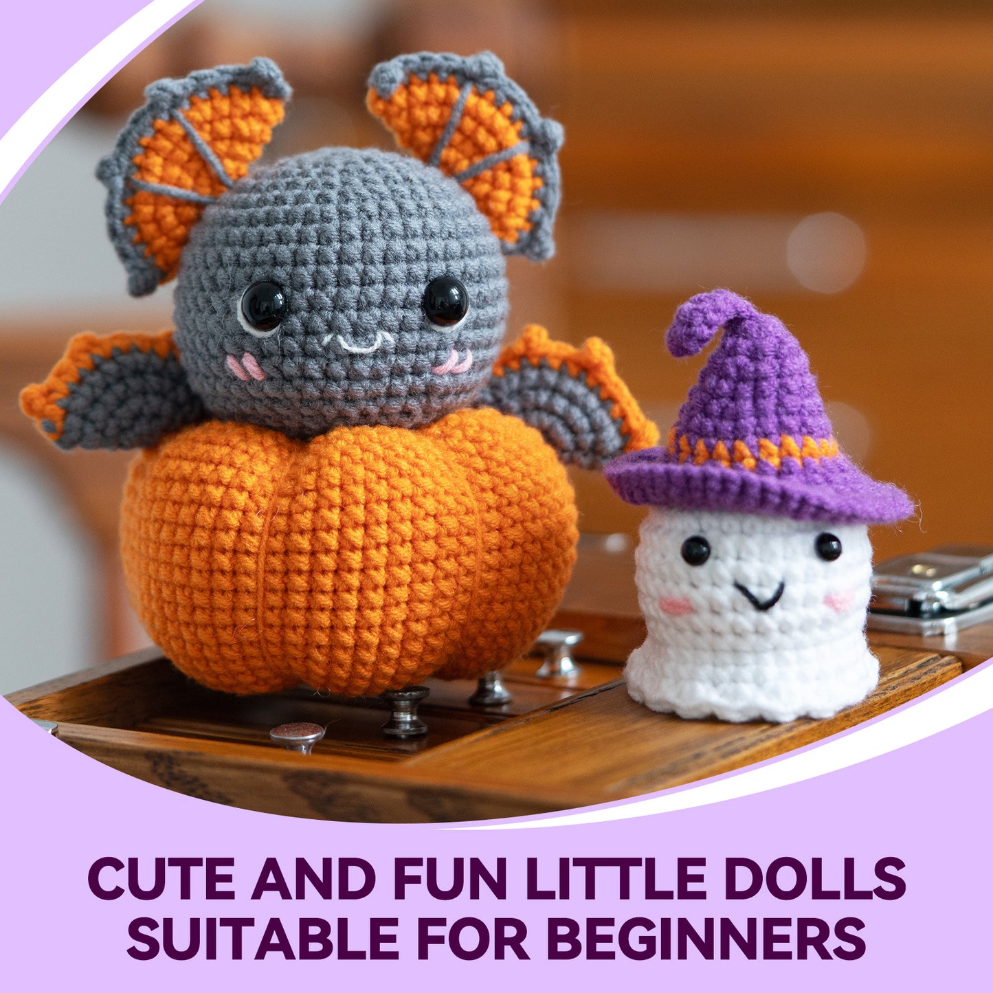 Halloween Bat Pumpkin Crochet Crafts + Crochet Kit