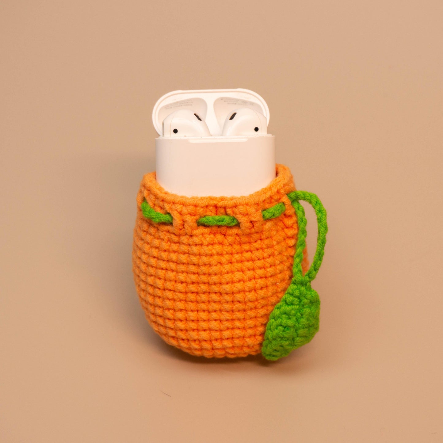 Orange Headphone Storage Bag Crochet Kit