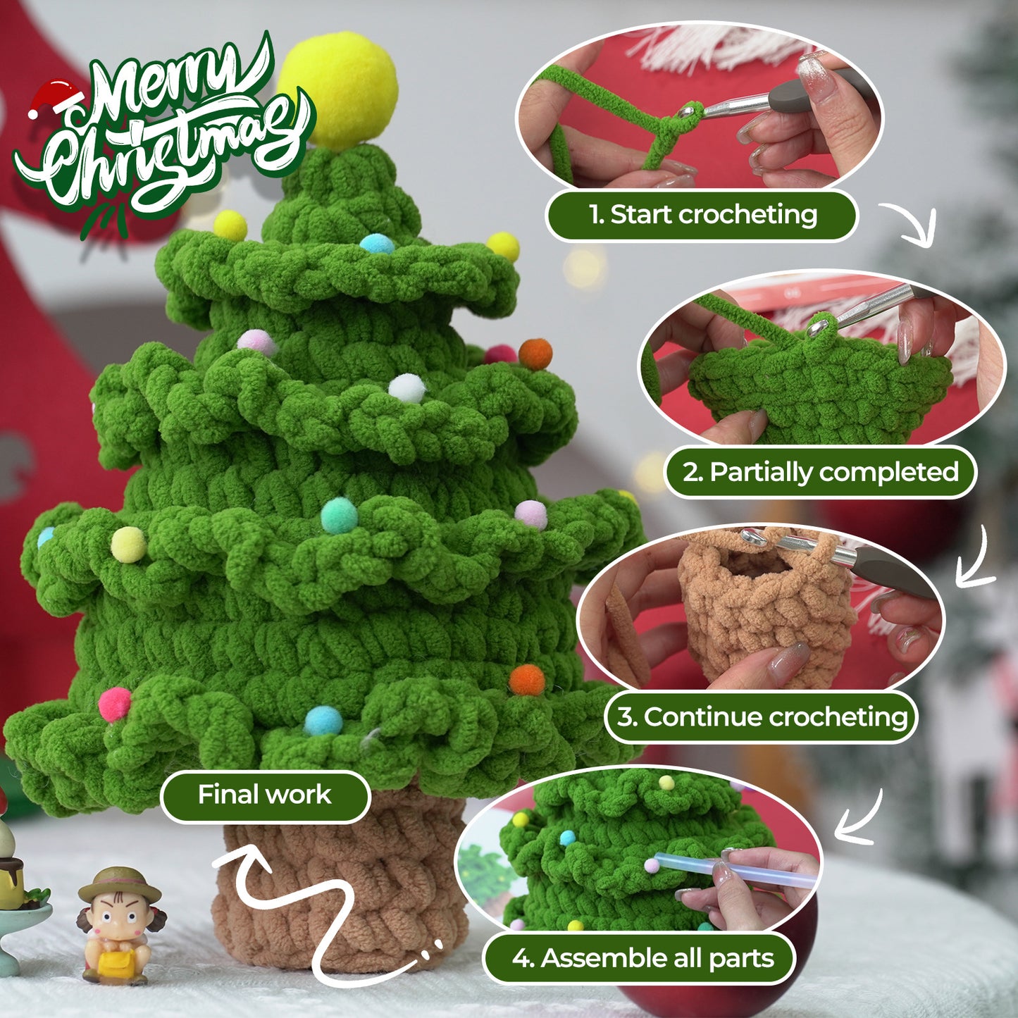 Plush Christmas Tree Crochet Kit