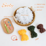 Load image into Gallery viewer, Sunflower Keychain Charm Crochet Kit