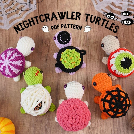 Halloween Turtle No Sew Crochet Pattern Bundle+ +Finished Crafts Bundle+Crochet Kit Bundle