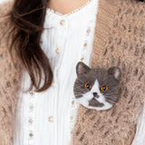 Load image into Gallery viewer, Needle Felt Cat Brooch / Pendant Customization