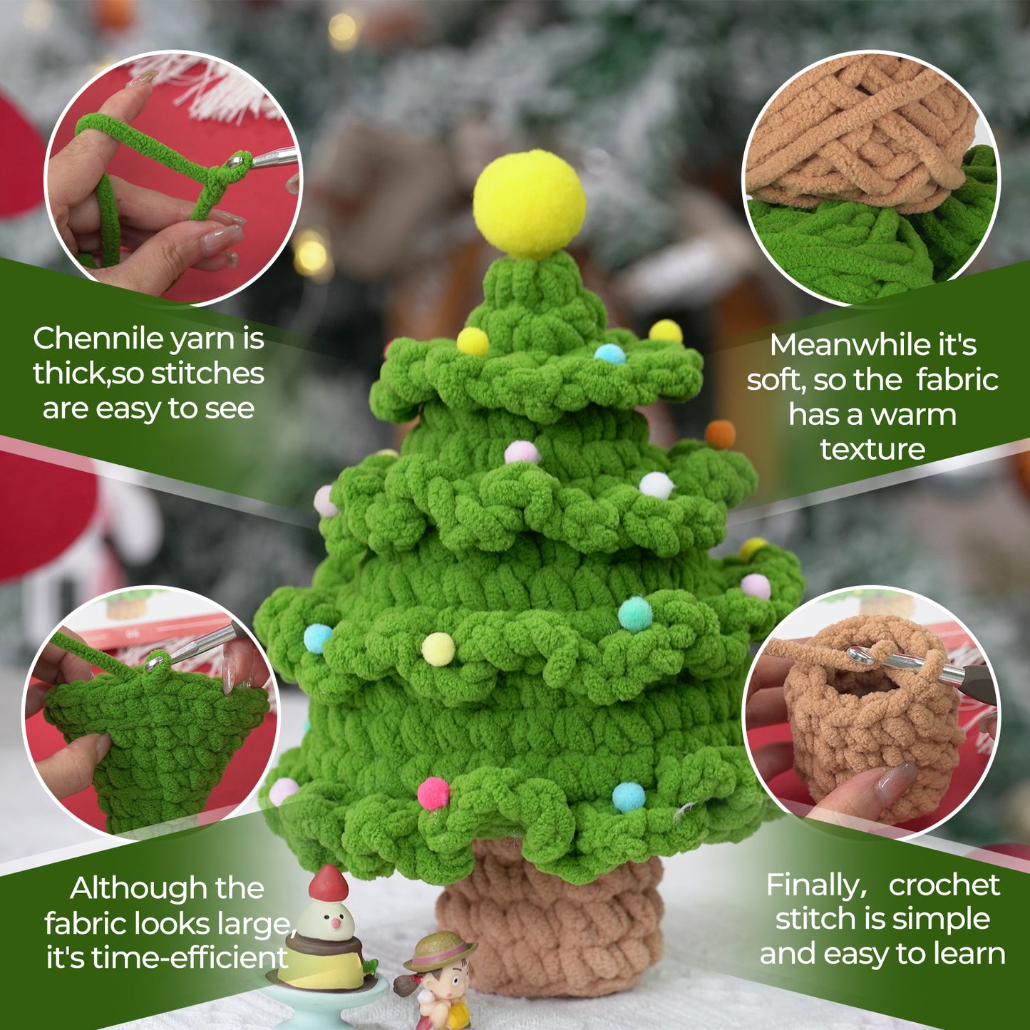 Plush Christmas Tree Crochet Kit