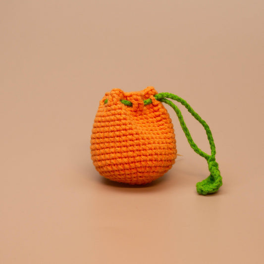 Orange Headphone Storage Bag Crochet Kit