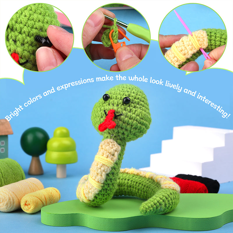 Green Snake Babs Crochet Kit