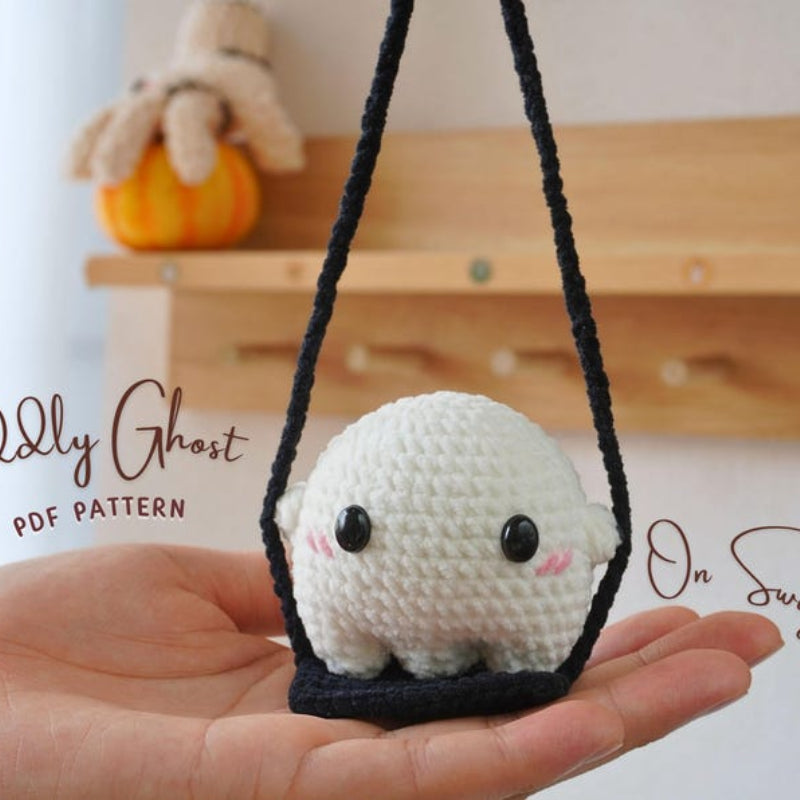 Halloween On Swing Crochet Pattern Bundle+Finished Crafts Bundle+ Crochet Kit Bundle